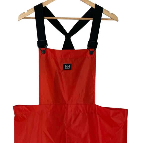 HELLY HANSEN Workwear Bib PVC Waterproof Rain Overall Pants in Orange, 42/Large - Picture 4 of 11